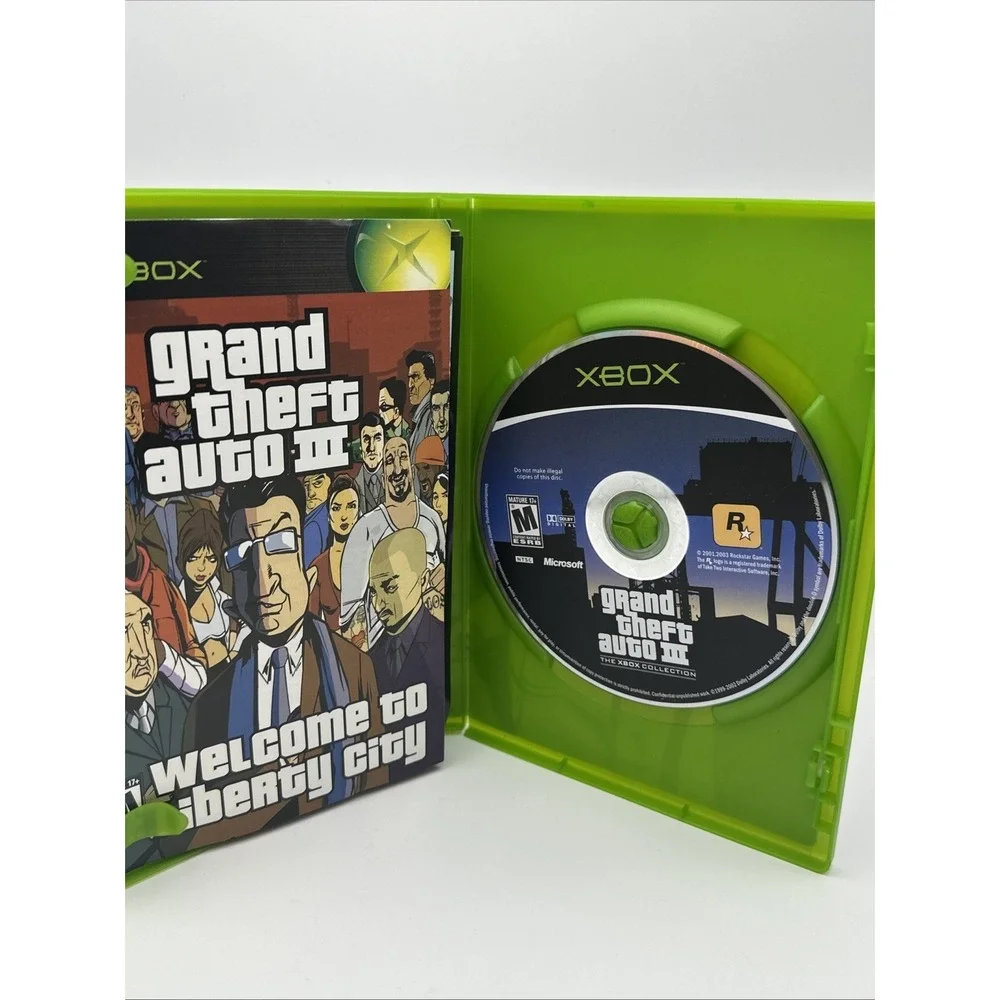 Grand Theft Auto 3 III The Xbox Collection (Microsoft Xbox, 2003) Complete w Map